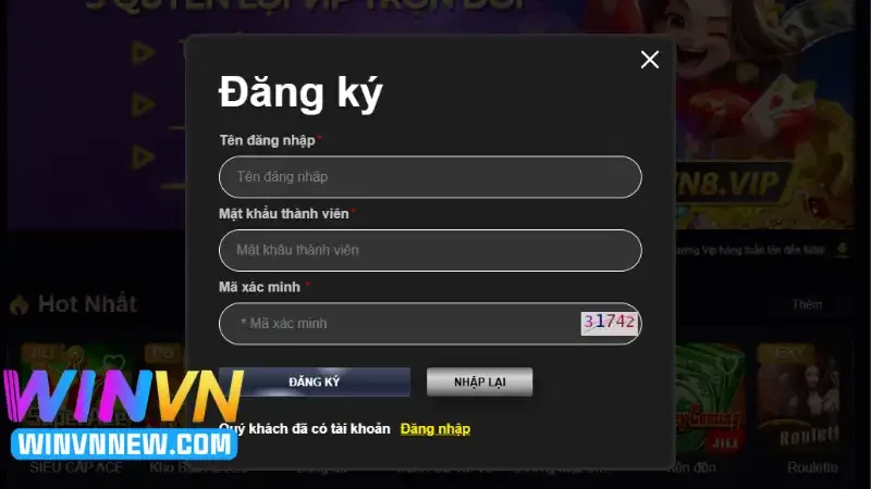 Những điều kiện và quy định đăng ký WINVN