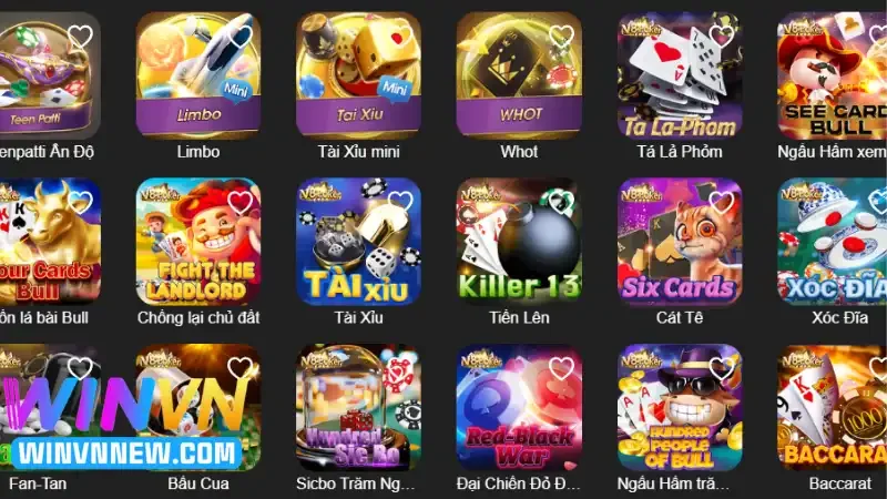 Giới thiệu sảnh Game bài WINVN