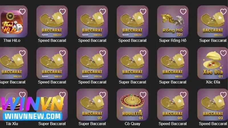 Hệ thống trò chơi casino với số lượng khủng