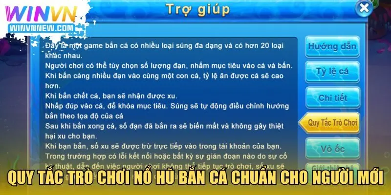 Quy tắc trò chơi nổ hũ bắn cá chuẩn cho người mới bắt đầu